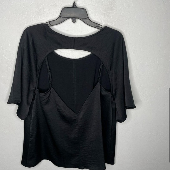 Anthropologie Daily Practice Black Sleek Open Back Top - Picture 4 of 8